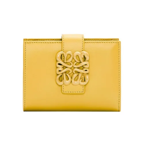 LOEWE Сатин Телячья кожа Кошелек Средний Женские Желтый