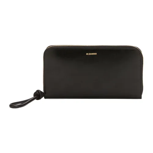 JIL SANDER Кошелек из коровьей кожи средний женский черный