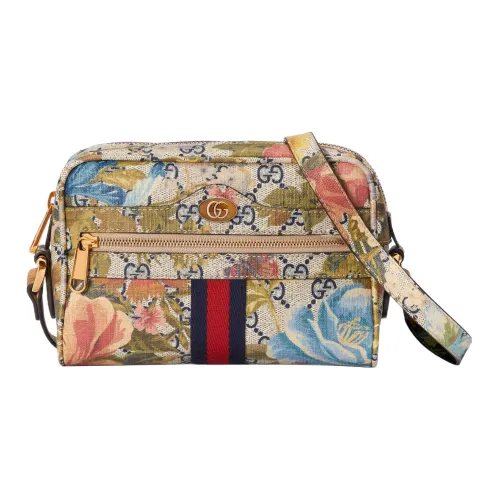 GUCCI Ophidia Холст с кожей Camera Сумка Сумка через плечо Мини Женские Многоцветный