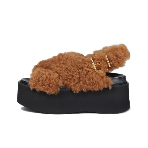 MARNI One Ремешок Сандалии Женские Коричневый