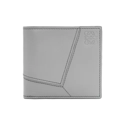 LOEWE Пазл Гладкая коровья кожа Кошелек Мужской Асфальтовый серый