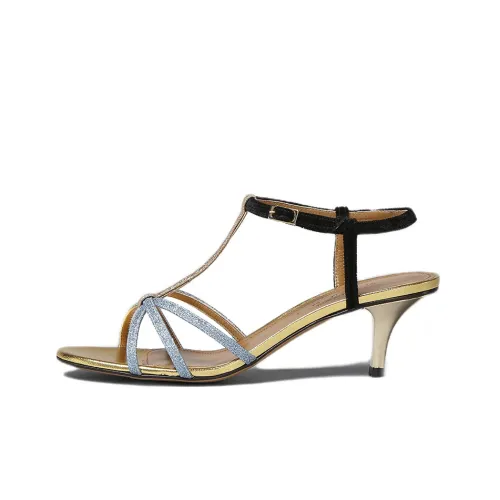 Marni One Ремень Сандалии Женские Серебристый Черный