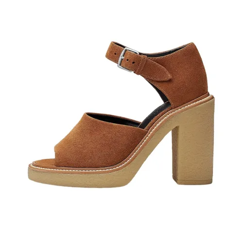 HERMES Drew One Ремень Сандалии Женские Коричневый