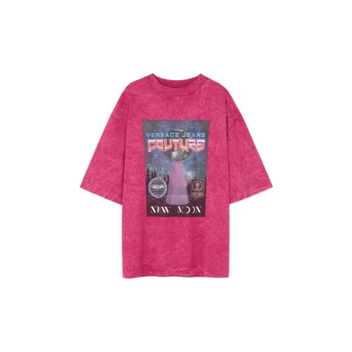 VERSACE JEANS COUTURE FW22 T Рубашка Мужская Розовая Красная