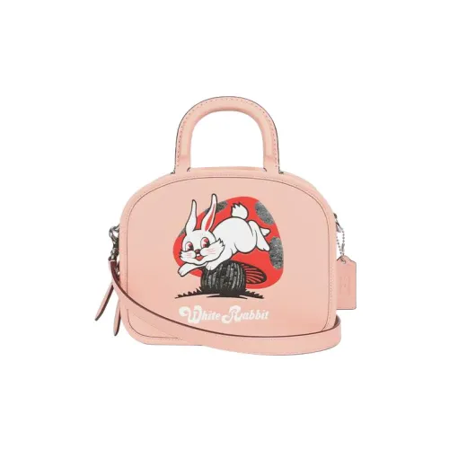 COACH Baymax Rabbit Коллаборация Lunchbo Корова Кожа Сумка через плечо Сумка Маленькая Женская Розовая