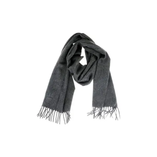 SAINT LAURENT Кашемировые вязаные шарфы Серый Мужской