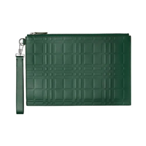 Burberry Телячья кожа Сумка для хранения Клатч Большой Мужской Темно-зеленый