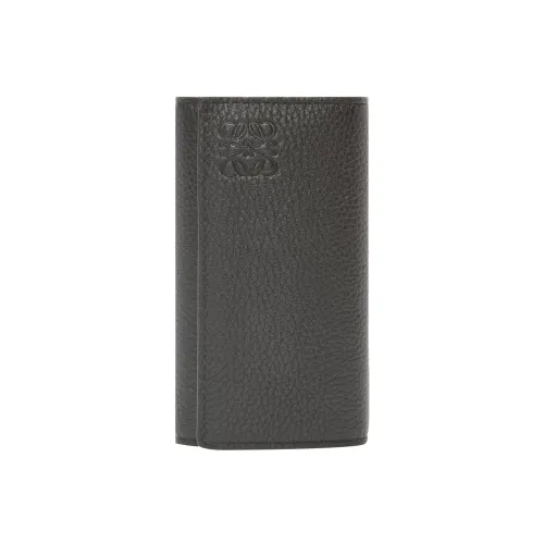 LOEWE Soft с текстурой Телячья кожа Key Pouch Мужской Черный