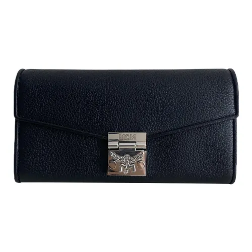 MCM Patricia Visetos Кожа Кошелек Унисекс Черный