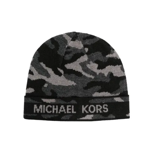 MICHAEL KORS Акриловые шапки-бини Черный/Серый Мужской