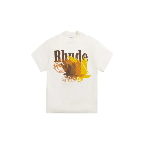 RHUDE Винтажный Белый Мужская Футболка