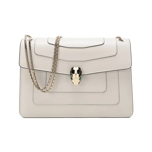 BVLGARI Serpenti Forever Сумка На Плечо Застежка В Виде Змеиной Головы Из Латуни С Покрытием Из Светлого Золота