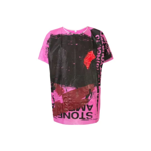 RAF SIMONS Розовые Мужские T-рубашки