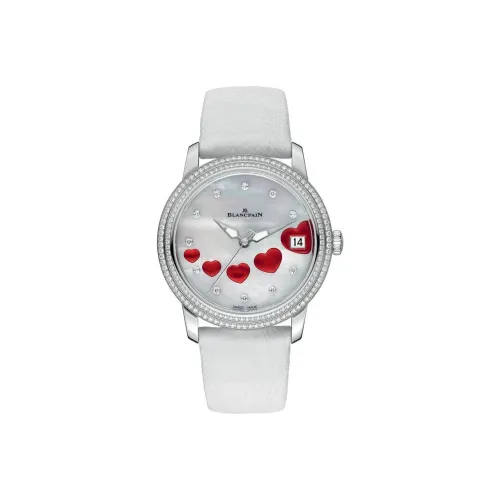 BLANCPAIN Автоматический Механический Механизм Женские Часы 34 мм Белый Циферблат Корпус из Нержавеющей Стали