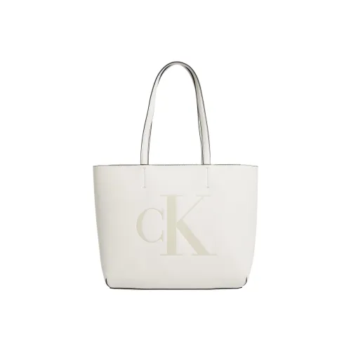 Calvin Klein Полиуретан Синтетическая кожа Тоут Сумка Сумка для покупок Сумка на плечо Сумка Женская Белая