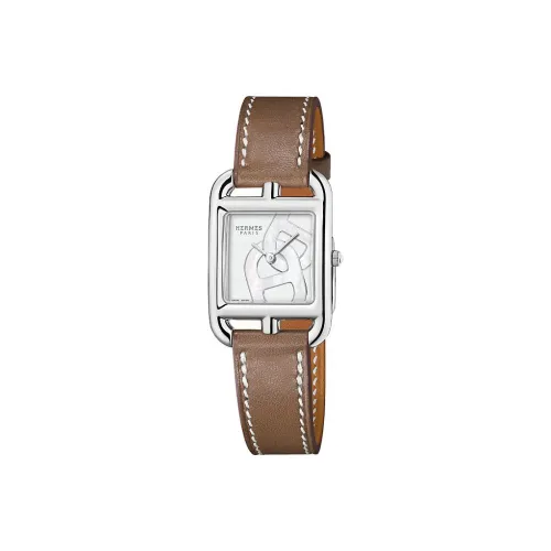 HERMES Cape Cod Наручные часы Кварцевый механизм Серебристый циферблат Женские