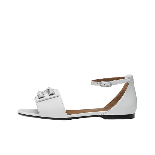 HERMES Desiree One Ремешок Сандалии Женские Белые