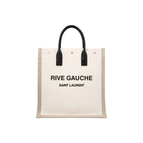 SAINT LAURENT Rive Gauche Холст Тоут Сумка Сумка для покупок Сумка Мужская Экрю