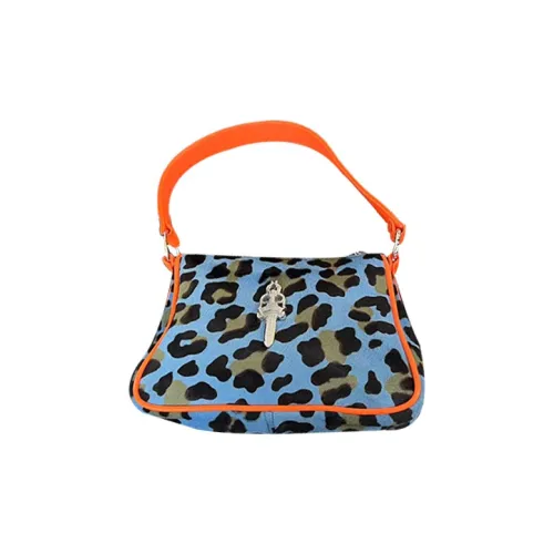 Chrome Hearts Закрытие Курица Китайская медная монета Сумка Арматурная Сумка Плечевая Сумка Маленькая Женская Синяя