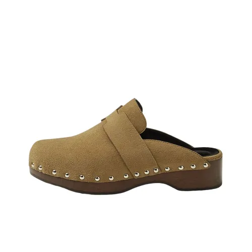 HERMES Домашние тапочки Женские Коричневый