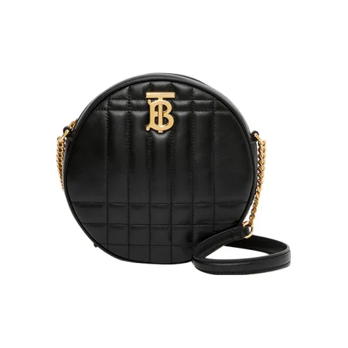Burberry Lambskin Mini Round Bag Crossbody Bag Shoulder Bag Women's Black