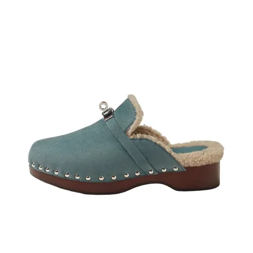 HERMES Carlotta Домашние тапочки Женские Светло-синие