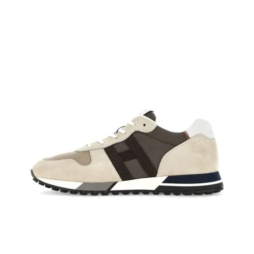 HOGAN H383 Low Топ Спортивная Повседневная Обувь Мужская Бежевый Коричневый
