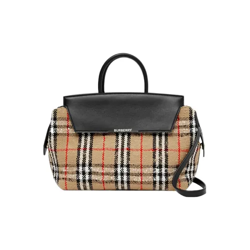 Burberry Винтаж Телячья кожа Украшение Сумка через плечо Сумка Средний Женская Бежевая