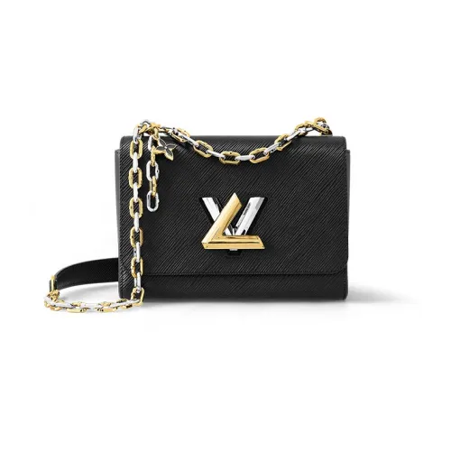 LOUIS VUITTON Twist Epi Коровья кожа Крупнозернистая текстура Сумка через плечо Средняя Женская Черная