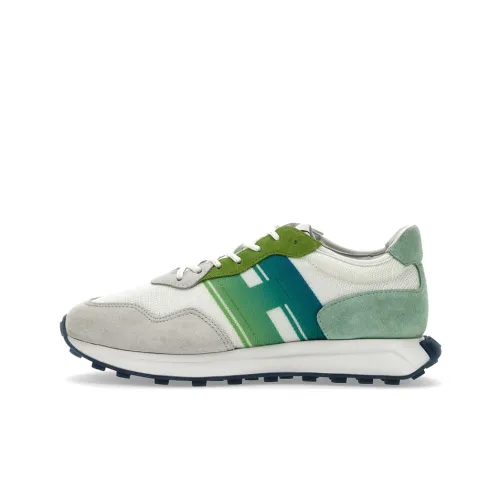 HOGAN H601 Низкий Топ Спортивная Повседневная Обувь Мужская Зеленый Белый Серый