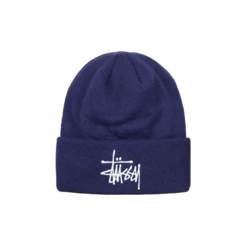 Stussy Акриловые Шапки-Бини Синие Унисекс