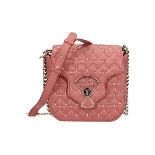 BVLGARI Сумка через плечо из коровьей кожи мини женская розовая