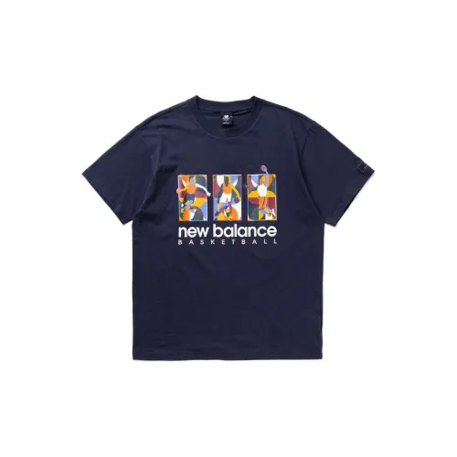 New Balance совместный бренд Темно-синие Мужские T-рубашки