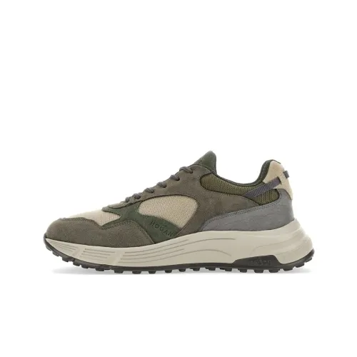 HOGAN Hyperlight Амортизация Низкий Топ Спортивная Повседневная Обувь Мужская Зеленый Бежевый Серый