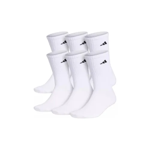 Adidas 6 пар Белые Мужские носки MID до икры