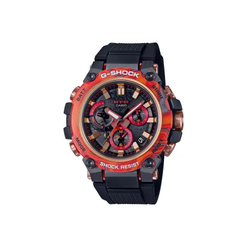 CASIO MT G Series Солнечный Кварцевый механизм Смольный ремешок Часы Мужские Черный циферблат