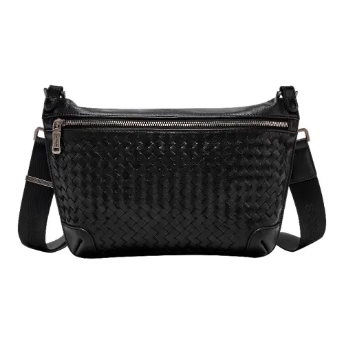 Hush Puppies Сумка через плечо из коровьей кожи маленькая мужская черная