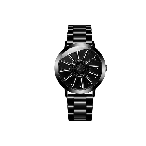 B·Y·A Кварцевый механизм Часы Унисекс Черный циферблат BYA GW2713