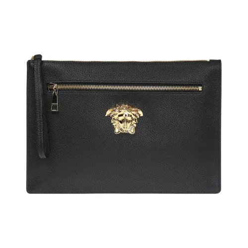 VERSACE La Medusa Телячья кожа Сумка-клатч для мужчин черная