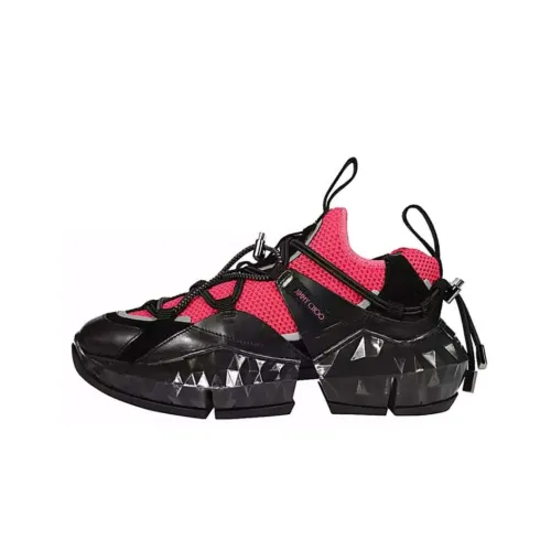 Jimmy Choo Низкий Топ Спортивная Повседневная Обувь Женская Черная Розовая