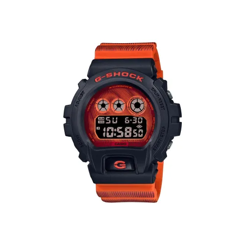 CASIO SQUAD Series Кварцевый механизм Смольный ремешок Часы Мужские Красный циферблат Часы DW 6900TD 4PR