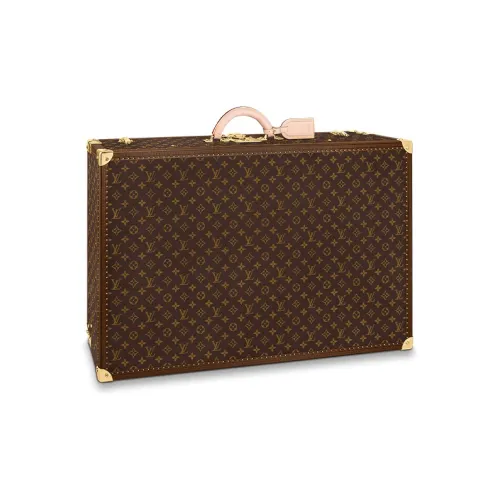 LOUIS VUITTON Alzer Холст с кожей Комбинированный Чемодан Твердый Чехол Женские Коричневый