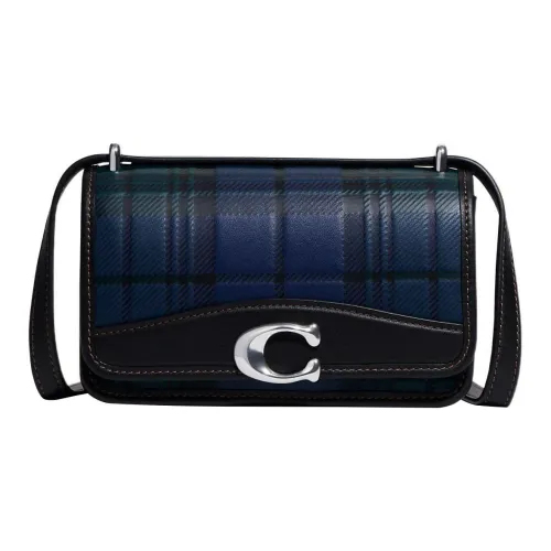 COACH Bandit Коровья кожа Сумка через плечо Маленькая Женская Темно-синяя