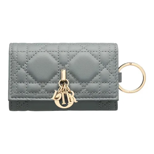 DIOR My Dior Lambskin Key Pouch Женские Cloud Blue