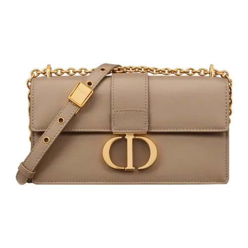 DIOR 30 Montaigne Телячья кожа Ручная сумка через плечо Маленькая Женская Hazelnut Коричневый