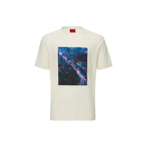 Hugo Boss Белая Мужская T-Рубашка