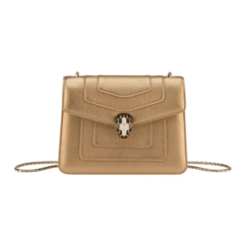 BVLGARI Serpenti Forever Сумка Через Плечо Подкладка Из Кожи Наппа Черного Цвета