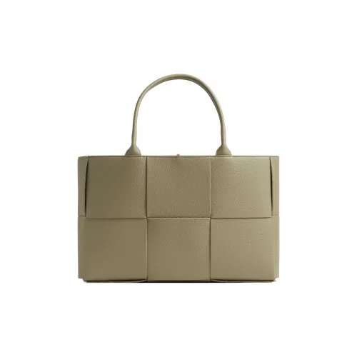 Bottega Veneta Arco Телячья кожа Тоут Сумка Сумка для покупок Сумка на плечо Сумка среднего размера Женская CAMEL