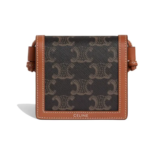 CELINE Сумка через плечо из коровьей кожи кошелек стандартный мужской рыжевато-коричневый