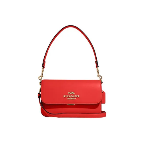 COACH Brynn Коровья кожа Портативная сумка через плечо сумка на плечо женская красная
